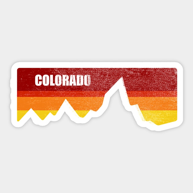 retro colorado rocky mountains Sticker by pholange